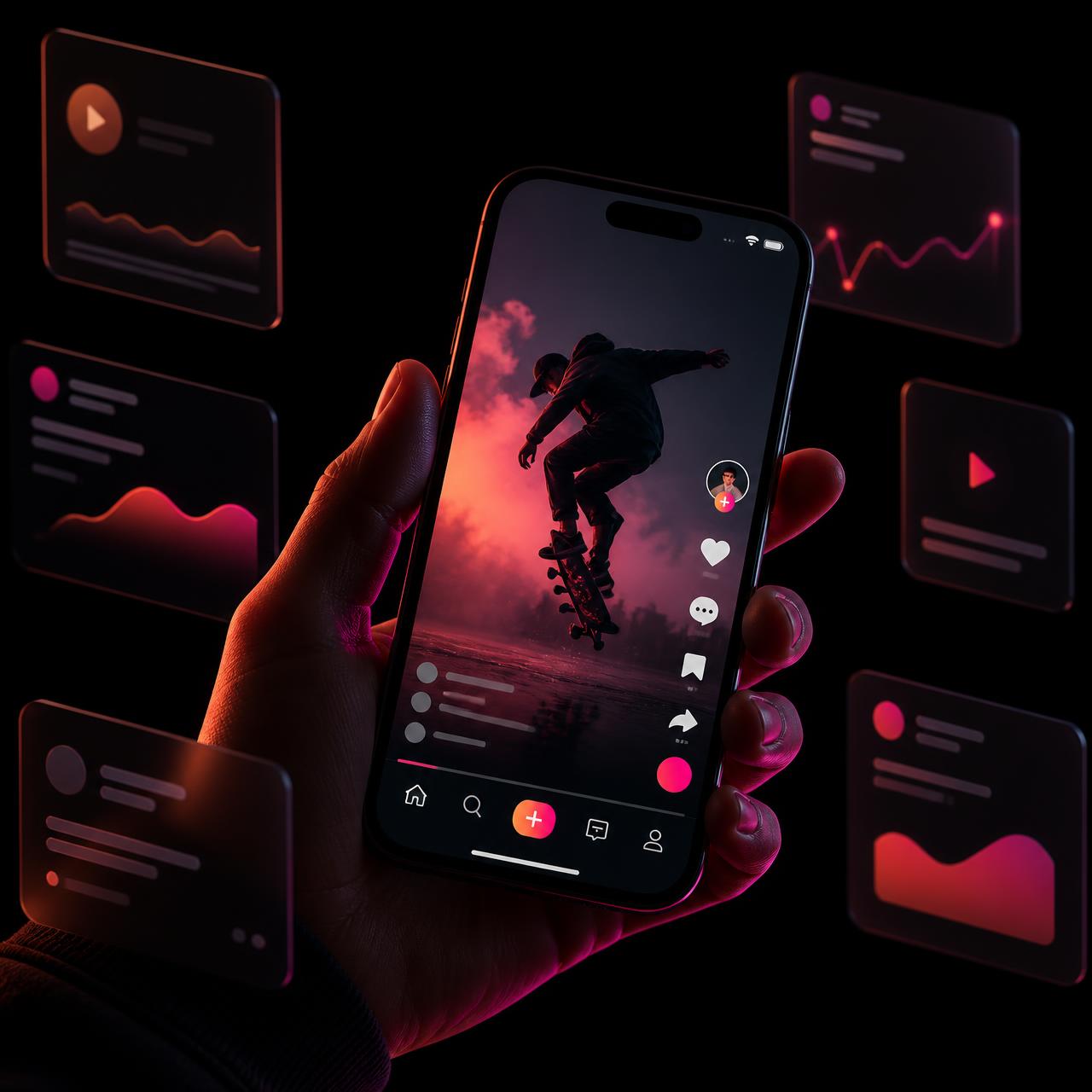Creator gravando vídeo de TikTok Shop com prompts de IA na tela